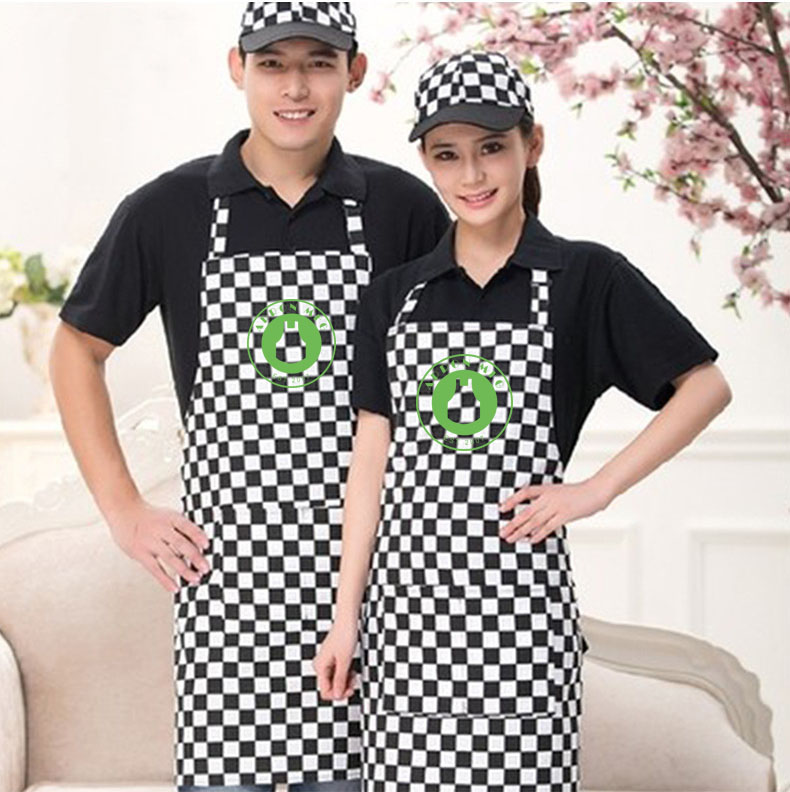 Cool Men's Striped Poly Cotton Cooking Aprons